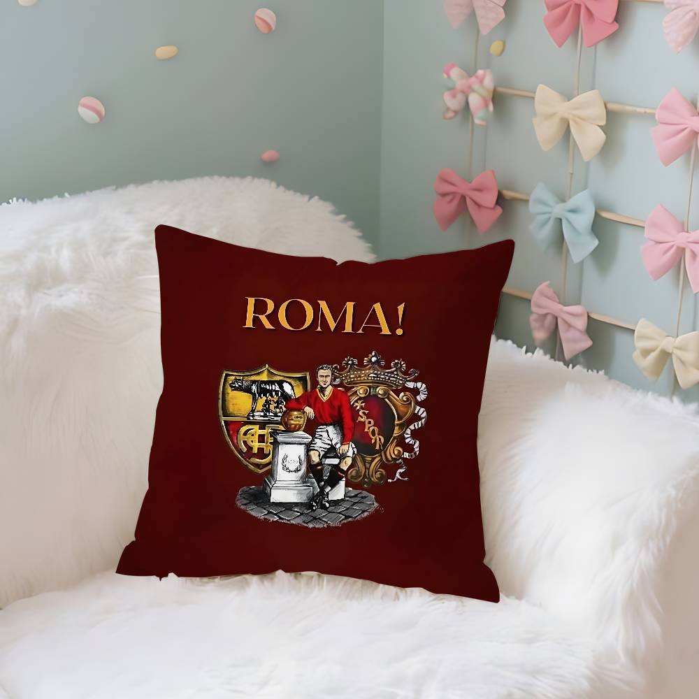 R-Rome Club Pillow Case Cushion Cover Soft Cute Throw Pillow Case For Car Sofa Pillowcase Polyester With Zipper