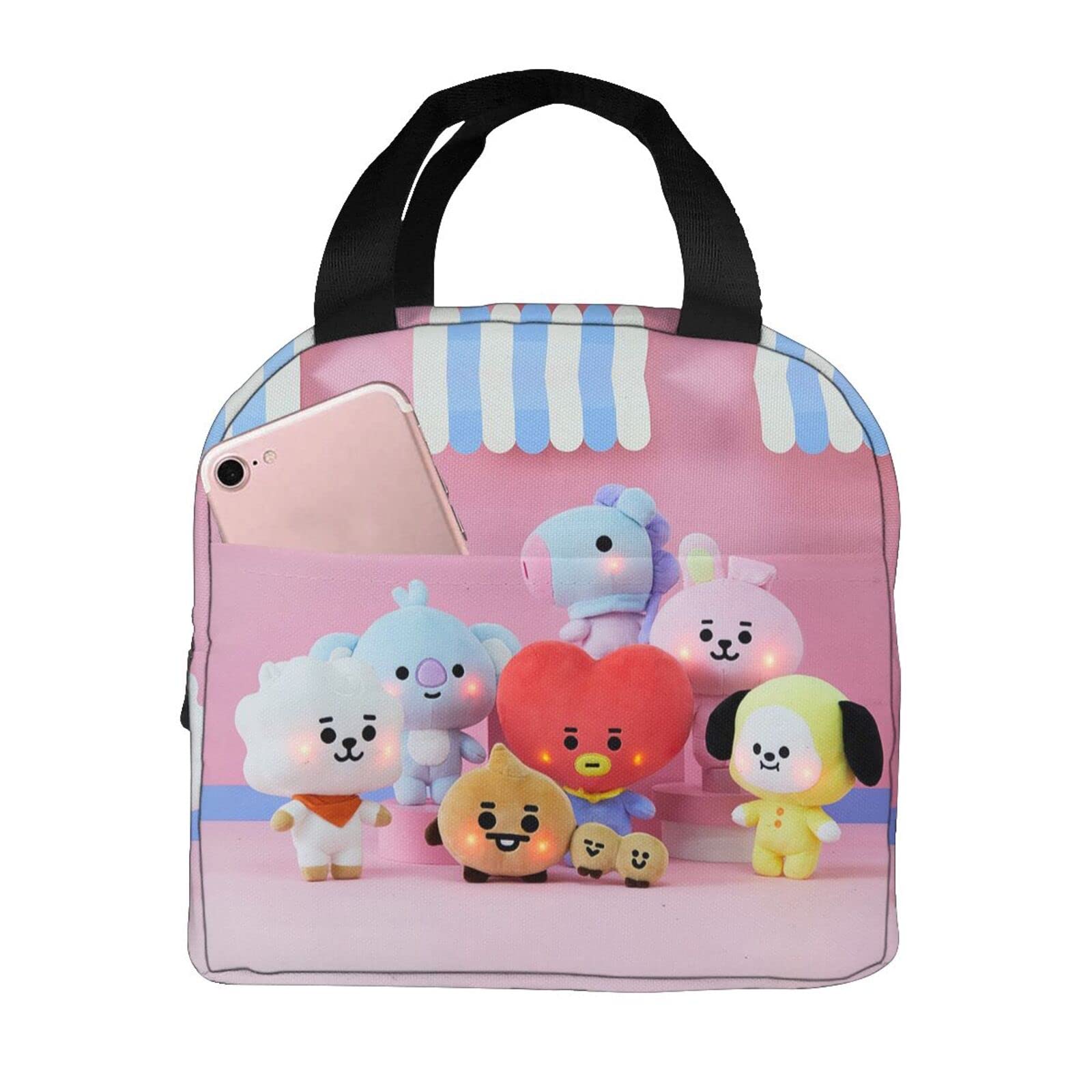 

Компактная сумка для ланча, стильная портативная термосумка для ланча, мягкий термоконтейнер, унисекс, толщина 13 см x ширина 22 см x высота 20 см,