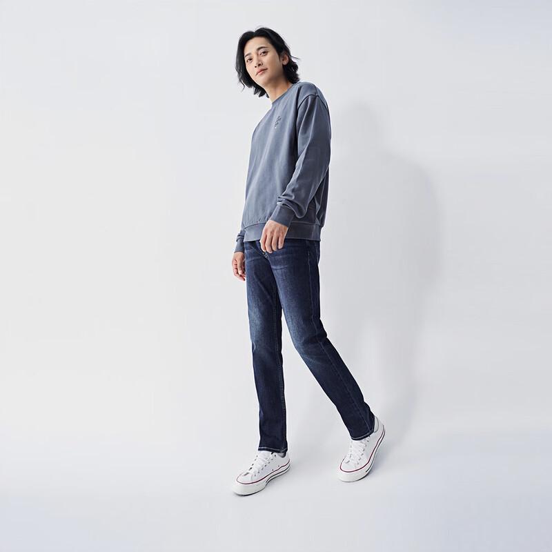 Lee 723 Men's Slim Mid-Rise Dark Blue Straight Leg Jeans