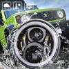 LED světlomet JK Wrangler s denním světlem a směrovým světlem kompatibilní s Jeep Wrangler Jimny Toyota FJ sada černých 7palcových světlometů, funkce,