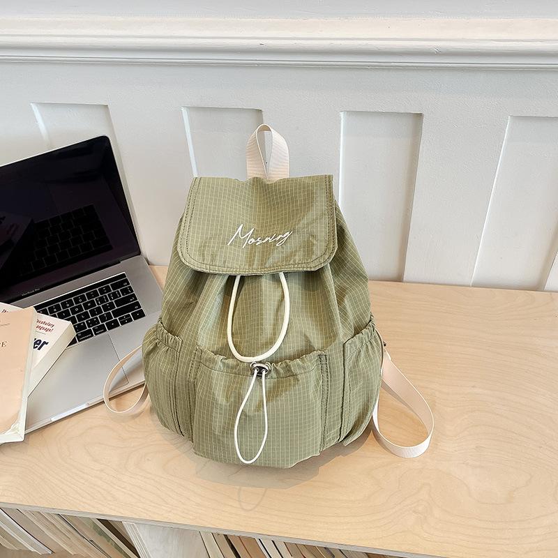 Schoolbag Backpack Women's Large Capacity Daily Leisure Versatile Student School Bag Mountaineering Bag Travel Backpack Drawstring Cute Backpack