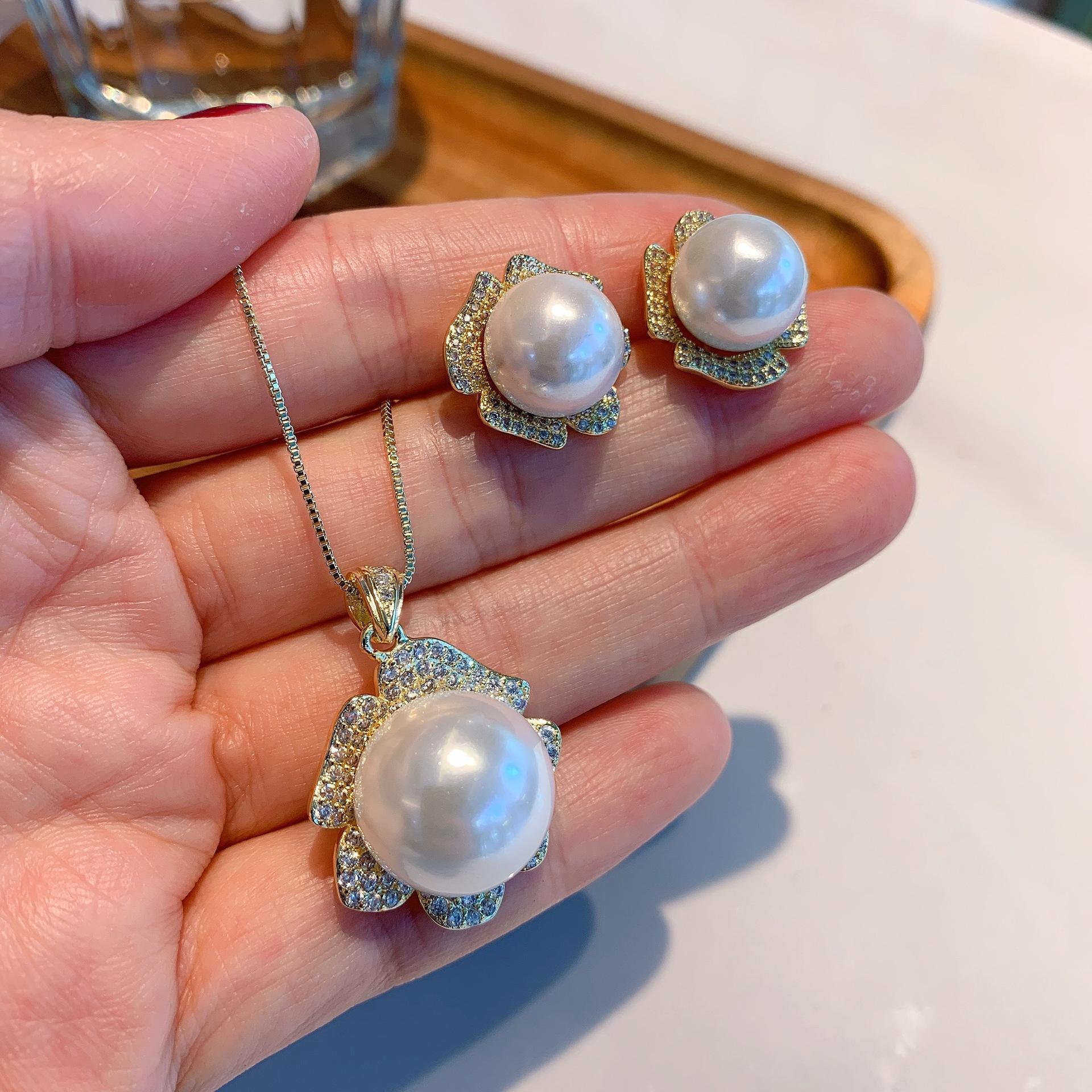 

Ожерелье из австралийского жемчуга Fritillary, женские серьги-гвоздики с жемчугом Cold Wind, цепочка на ключицу