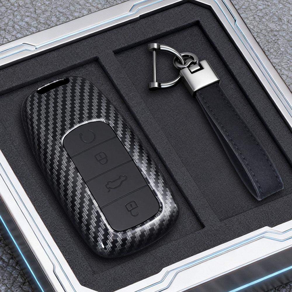 Abs Carbon Fiber Car Smart Key Case Cover For Chery Tiggo 8 Pro Tiggo 8Plus New 5 Plus 7Pro Chery Tiggo 7 Pro Max Omoda 5 C5