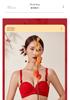 Big red lingerie set for the zodiac year, with a gathered top, strapless strapless design, detachable small chest display, and large bra