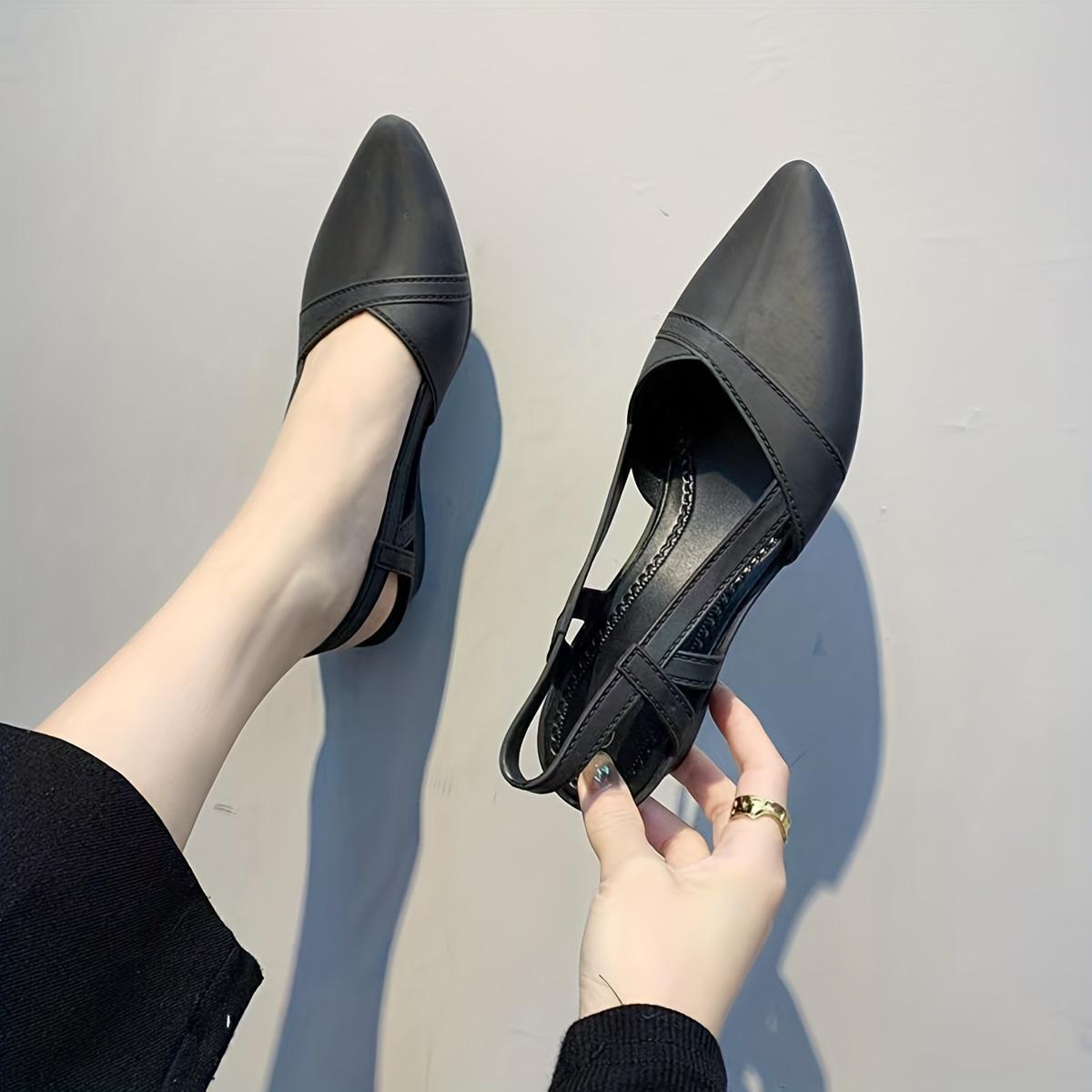 

Корейская повседневная женская обувь, рабочая обувь из пластикового желе, мягкая подошва, модные женские туфли на толстой подошве на каблуке Size 40 чёрный