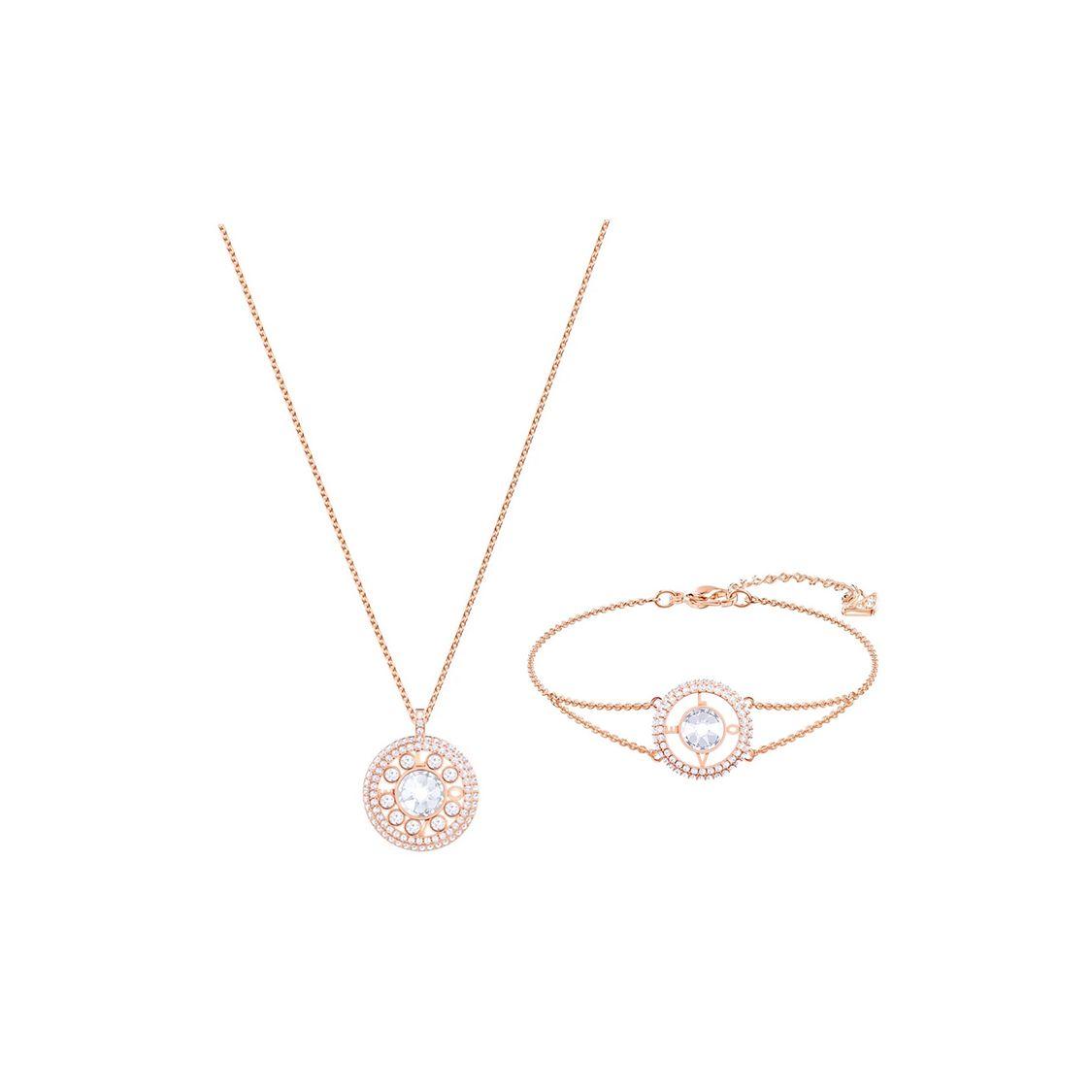Swarovski Admiration Series Special Limited Edition Eternal Love Necklace And Bracelet Set Women jewelry 5491668 Box (Random Color)
