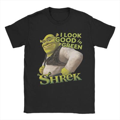 Heren Dames Sexy Meme Ik Zie Er Goed Uit Groen Overstroomd Shrek T-shirt Katoenen Bedrukt T-shirt Kleding Outfits
