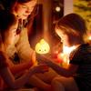 Cute LED Night Light Flameless Candles  Kerosene Sleeping Night Lights Dimmable 2 Lighting Modes Bedsides Lamp For Kid Bedroom