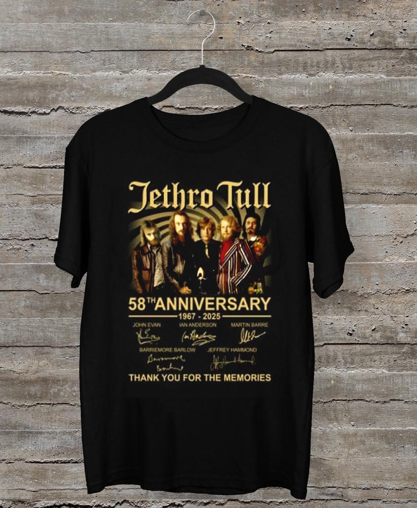 

Jethro Tull 58th Anniversary 1967-2025 Thank You For The Memories Shirt HH62 Unisex T-Shirt XXL