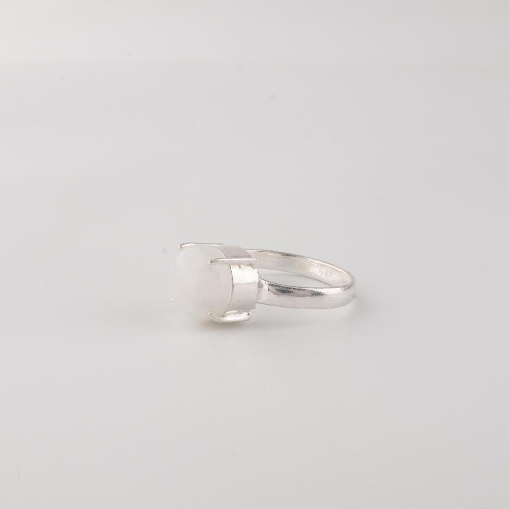 Natural Rainbow Moonstone Gemstone 925 Sterling Silver Handcrafted Jewelry Ring For occasion RR-72-27