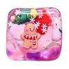 Stress Relieving Squishy Toys Christmas Relief Toy with Internal Dolls, Transparent Soft Maltose Squeezable Cube Sensory Fidget Toy, Portable