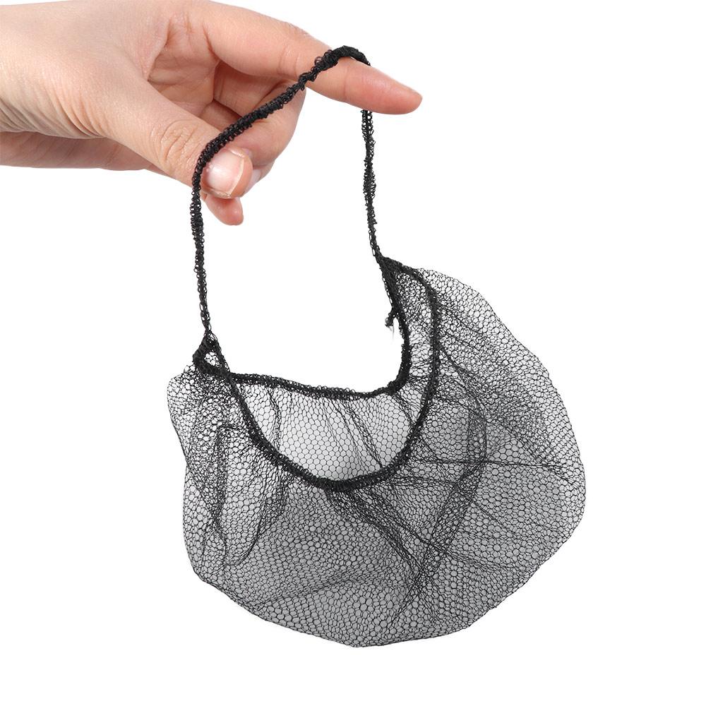 100Pcs Elastic Nylon Facial Beard Bib Bonnet Disposable Beard Turban Facial Apron Caps  for Men