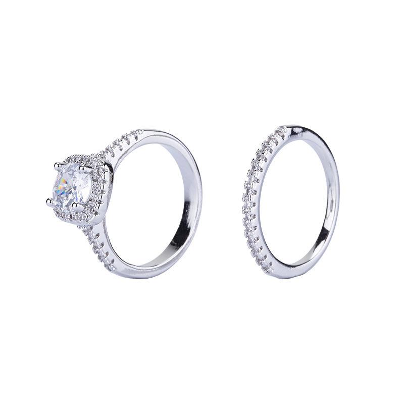 Valentine'S Day Gift Jewelry Classic Engagement Ring Women'S Zircon Ring Set Ring Jewelry