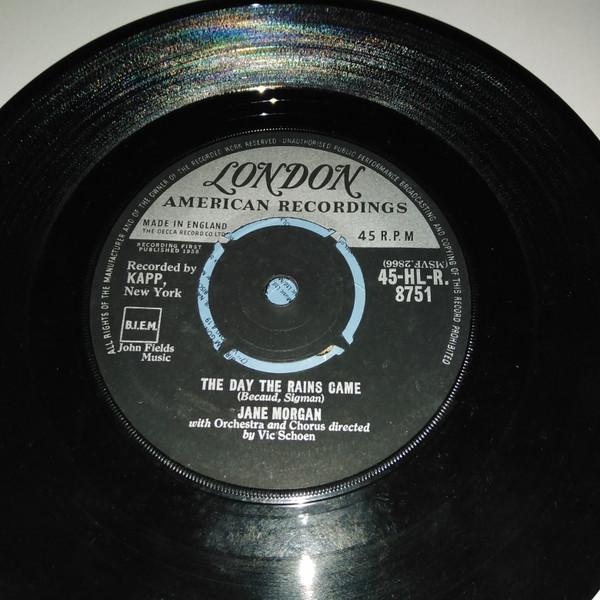 7inch Record JANE MORGAN Day The Rains Came 45HLR8751 LONDON UK Pop Used