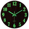 12 Original Brown Night Inch Light Function Wooden Wall Clock Vintage Rustic Country Tuscan Style For Kitchen Office Home Silent