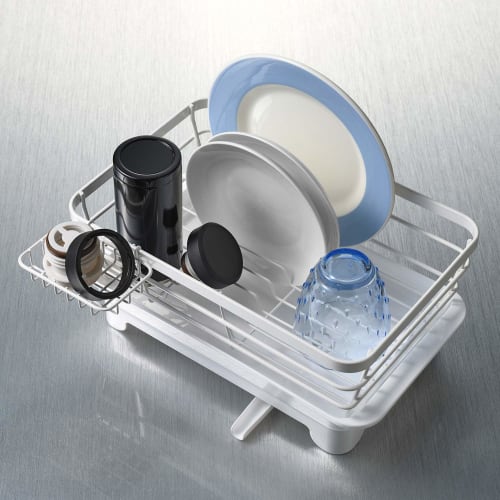 Wahei Freiz Dish Drainer, 1-2 Person Capacity, 31.5 x 20 x 14 cm, with Drain Nozzle, for Washing Dishes, Kitchen Storage, Float, RG-0433