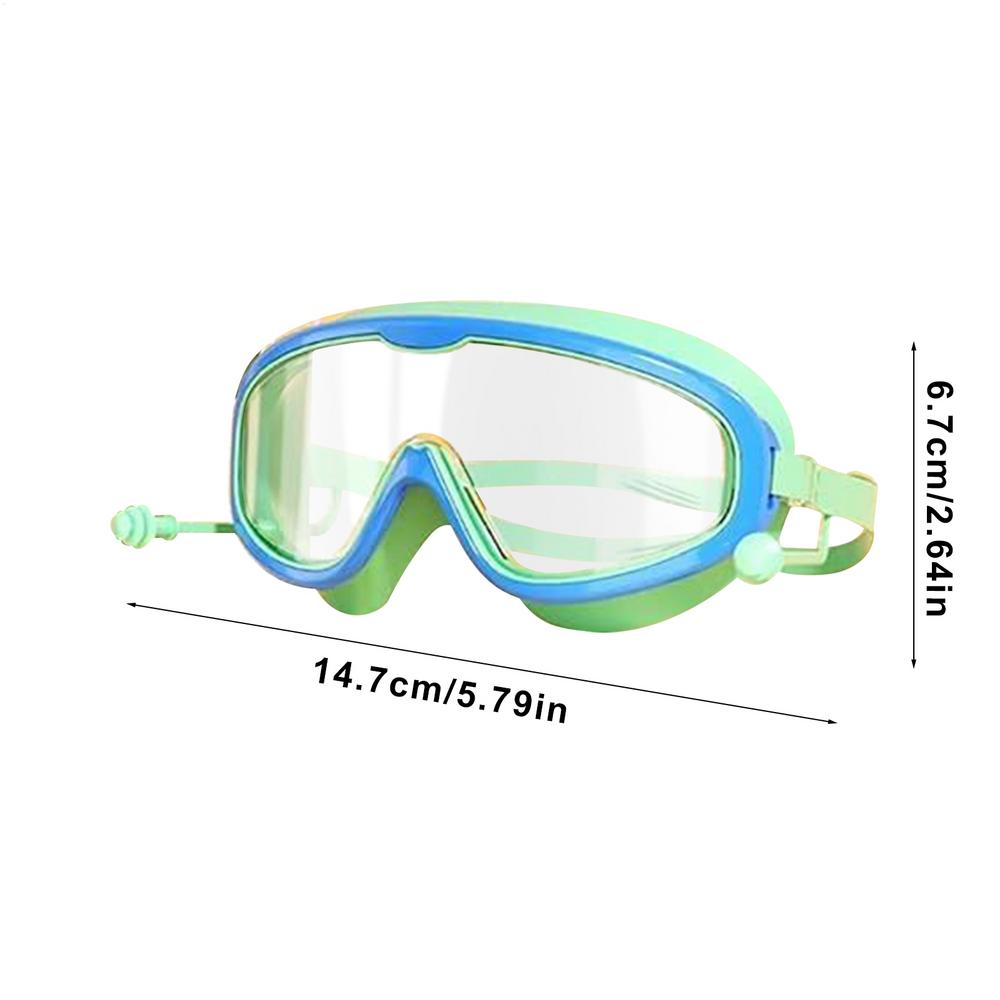 Kids Swimming Goggles Anti-UV No Leaking Pool Eyewear for Boys and Girls Anti-fog No Nose Bridge Design Swimming Eyeglasses