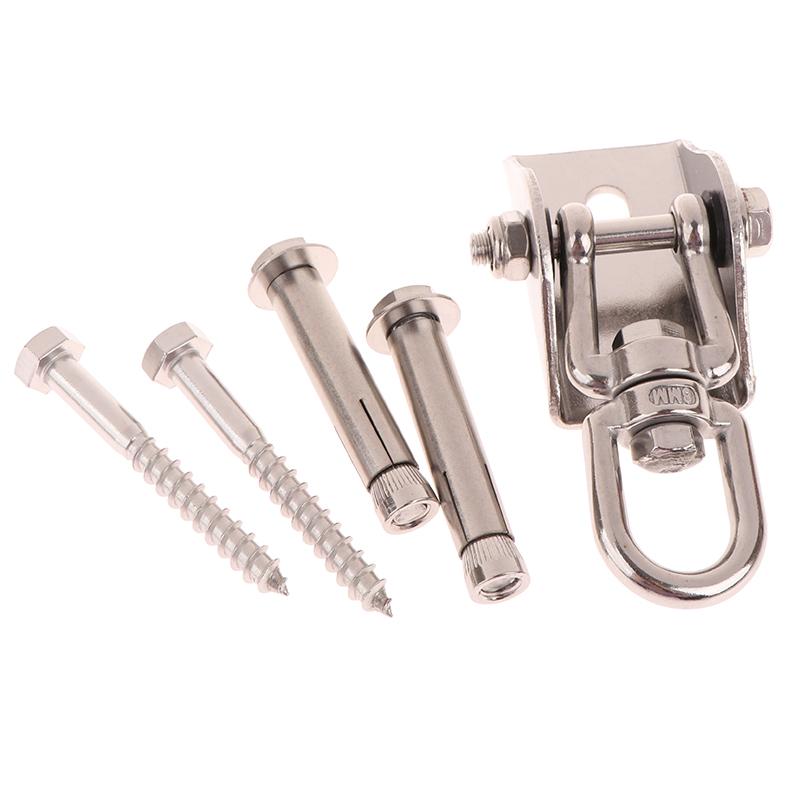 70Mm Swing Suspension Hook Hanger 304 Stainless Steel Rotatable Hammock Swing Hanger Hook Fixed Plate Hanging Chair Kit Hardware