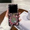 Luxury Leopard Print PU Leather Phone Case for Motorola Razr 50 60 Ultra +2024 2025 Featuring A Mirror Bracket and A Ring Buckle