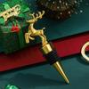1pc Elk Wine Stopper Expanding Beverage Bottle Stopper Preservation Red Wine Cork Metal Bottle Champagne Stopper Christmas Tree