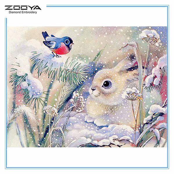 

ZOOYA DIY Полный дрель Алмазная картина Красочные животные Вышивка Крестом Мозаика Домашний Декор Подарок