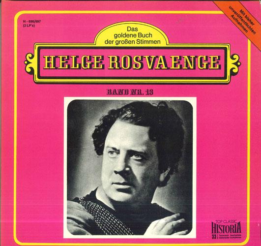 Виниловая пластинка HELGE ROSWAENGE Helge Roswaenge H6967 TOP CLASSIC HIS Германия Классика Б/У