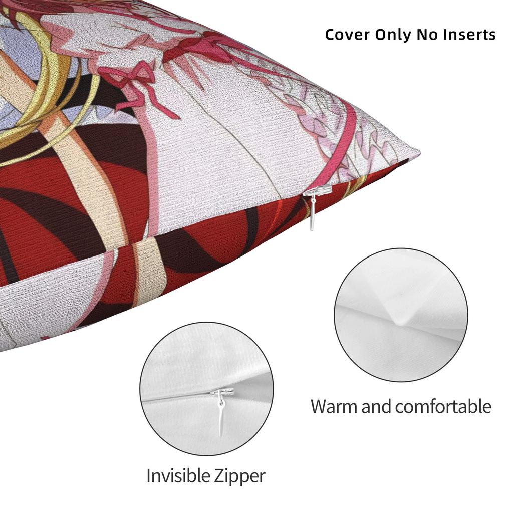 Anime Shugo Chara Square Pillow Case Hinamori Amu Cushion Cover Awesome Zippered Decorative Pillowcase for Living Room 45*45cm