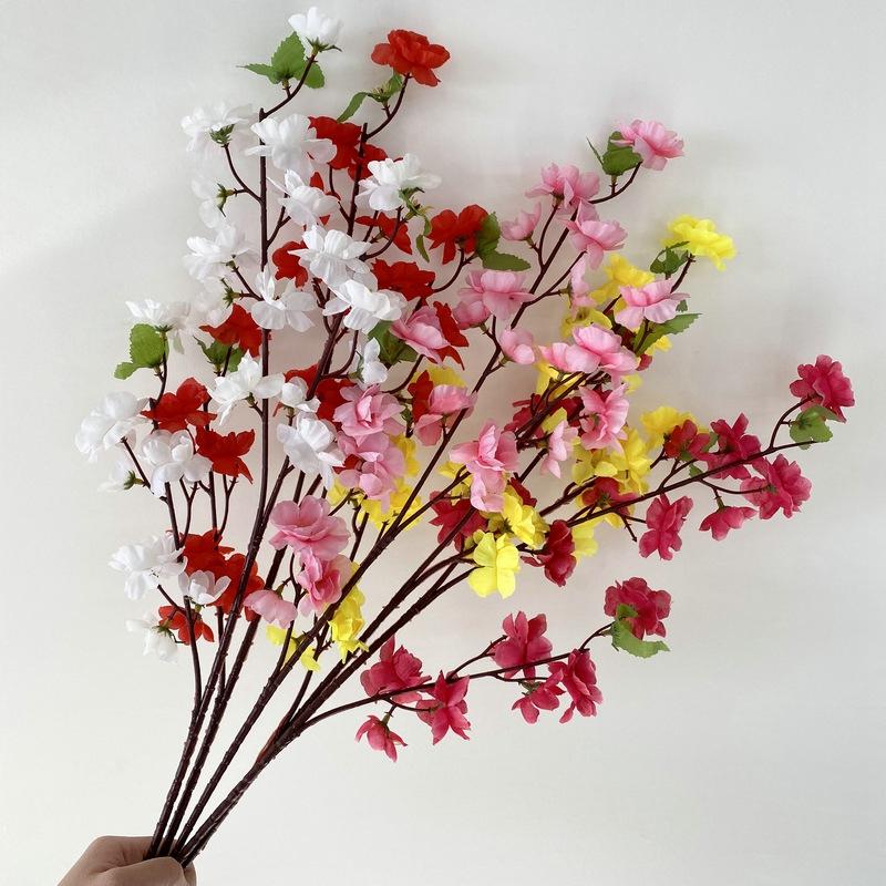 1/5pcs 66cm Sakura Artificial Flowers Bouquet Long Stem Garden Landscape Party Wedding Decor Fake Flowers Table Vase Ornament
