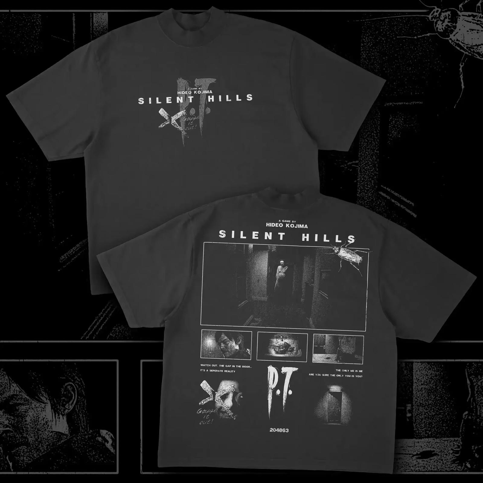 Silent Hill Cotton Graphic T Shirt Black Horror Game Streetwear Unisex gothic XL