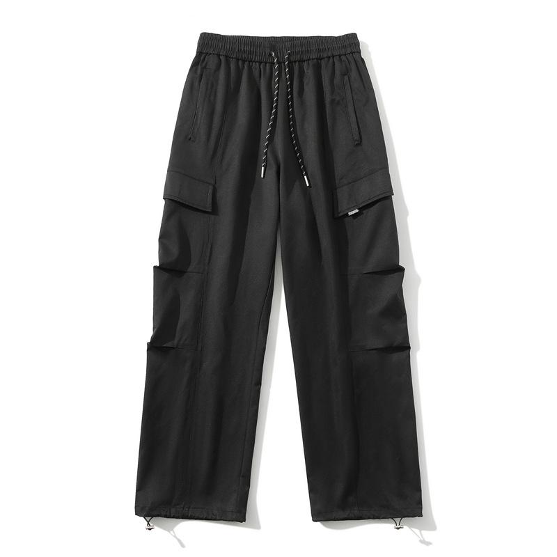 

Мужские повседневные брюки для улицы, мужские весенне-осенние брюки карго свободного кроя, универсальные драпированные прямые спортивные штаны M