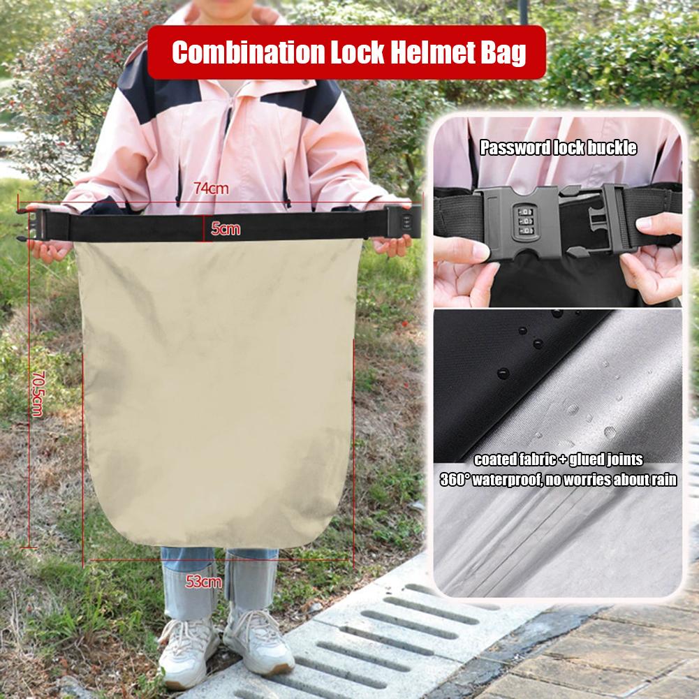 Motorbike Helmet Bag Waterproof Combination Lock Anti-Theft Luggage Storage Bag Rider Portable Travel Motorcycle Equipments Bag