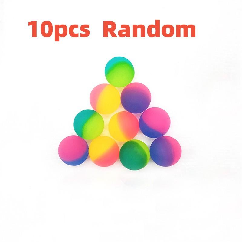 

10Pcs 25MM Children s Education Outdoor Sports Hand-eye Coordination Bouncy Ball Two-color Frosted Toy Balls Air Bounce Fun Toys