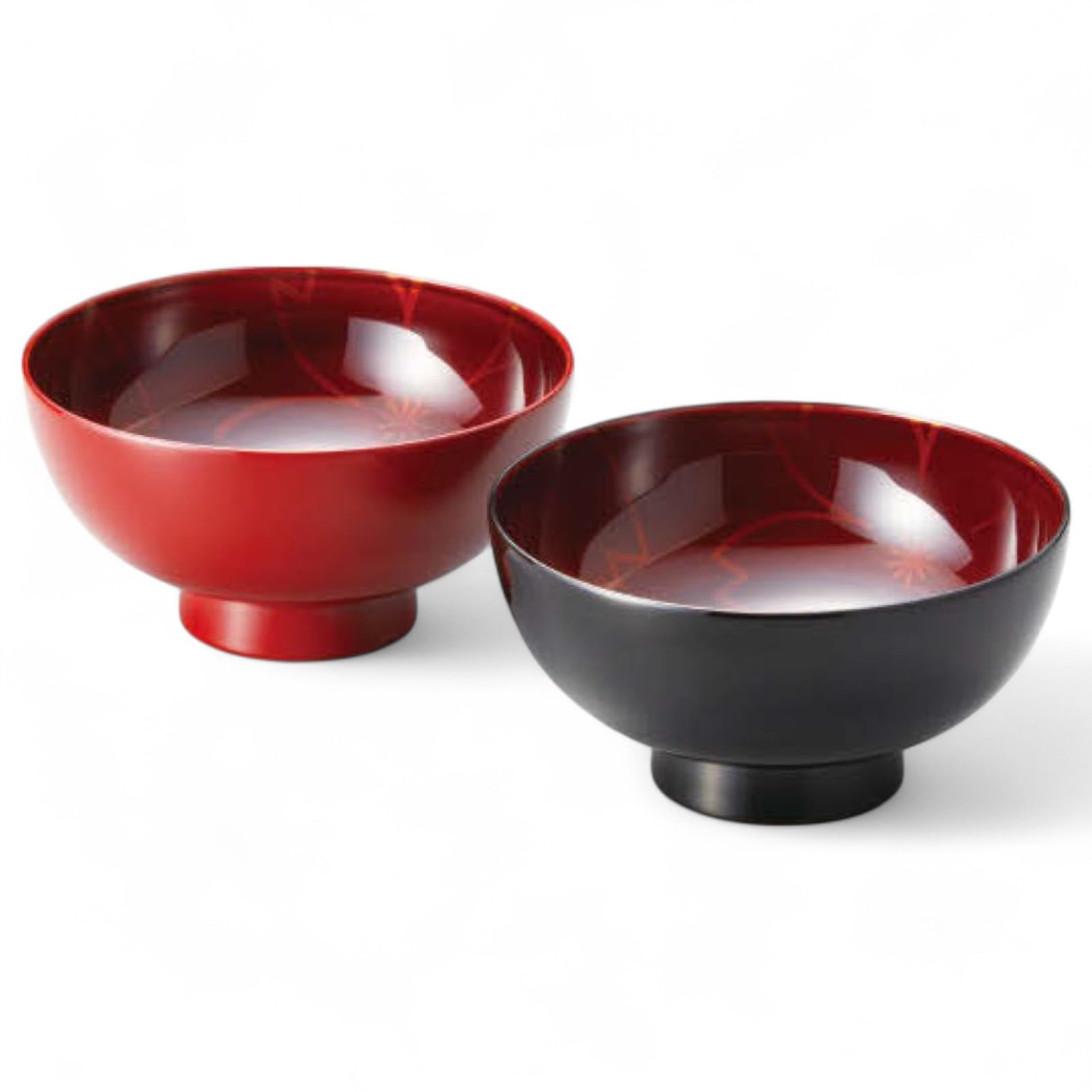 

Набор из 2 лаковых мисок, ручная роспись, сделано в J-kitchens, Япония, PID-529081