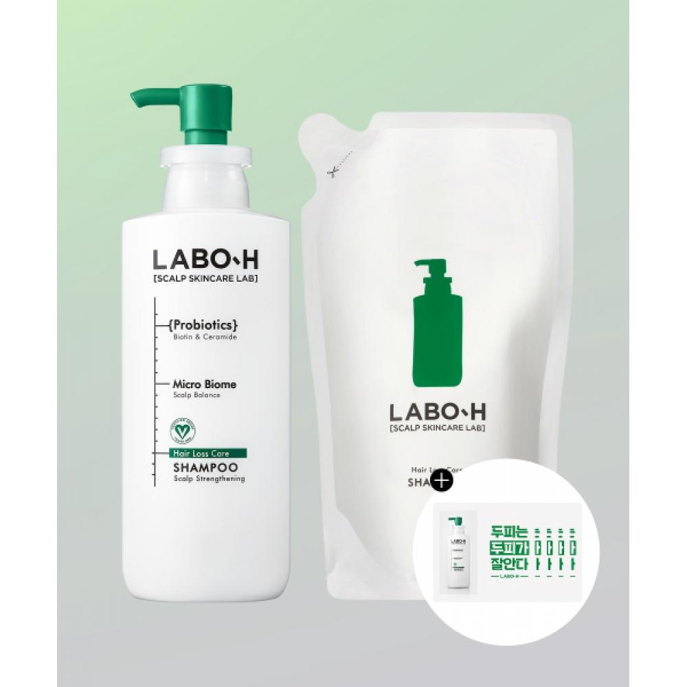 Labo H Hair Loss Symptom Relief sHampoo Scalp strengtHening  Main Product+refill  400ml 2 Pack Plan + 6ml 5 none
