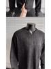 Unisex Herringbone Henley Hoodie: Autumn Houndstooth Long Sleeve Layer