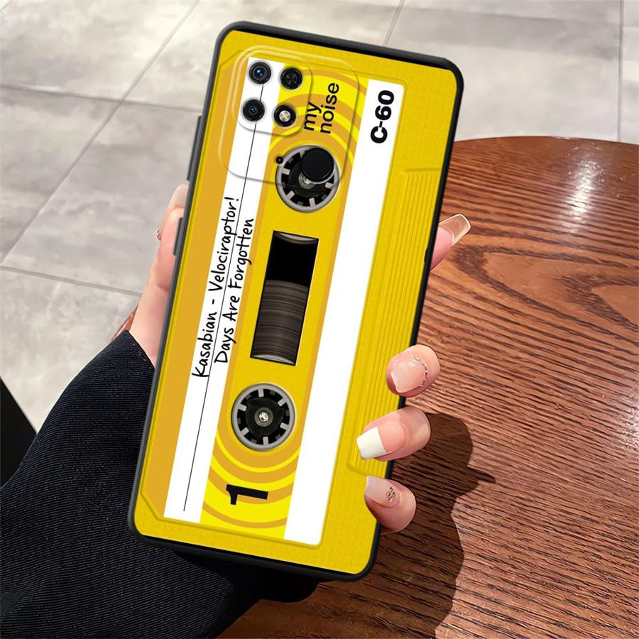 Case for Xiaomi Redmi A3 9 12C 14C A4 13C A1 A2 Plus K40 K80 Pro 10 A5 Black Soft Phone Cover Retro Cassette Tape