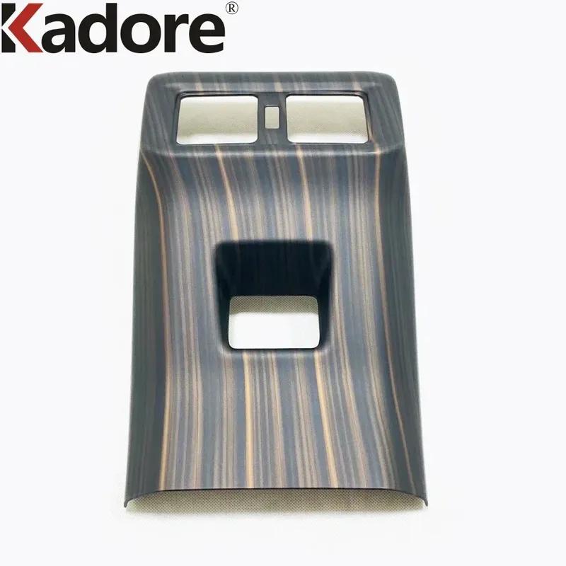 For Toyota RAV4 RAV 4 - 2024 Wood Grain Car Armrest Box Rear Air Condition Vent Outlet Cover Trim Interior Accessories