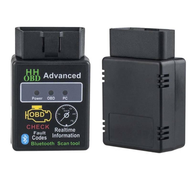 HH OBD ELM327 Bluetooth OBD2 OBDII CAN BUS Проверка двигателя Автомобильный диагностический сканер Инструмент чёрный