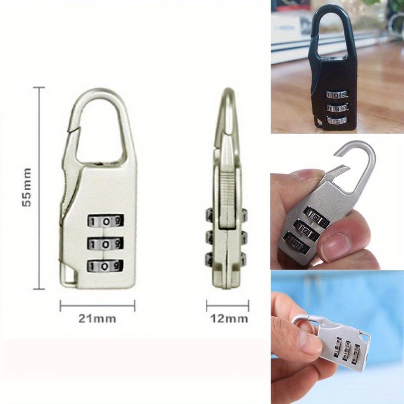 5pcs Mini Padlock Aluminum Alloy Luggage Locks Resettable 3 Combination Digit Code Number Combination Suitcase Password Lock