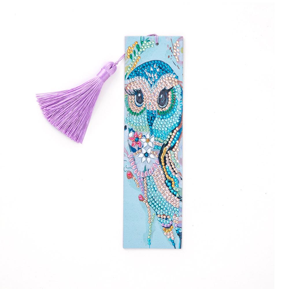 Diamond Painting Bookmarks Owl Diamond Bookmarks for Adults 5D DIY Bookmarks with Tassel Arts Crafts Set Gift