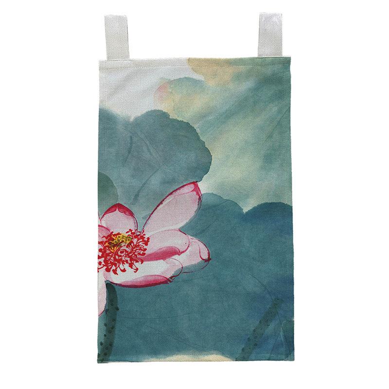 Chinese Ink Style Short Curtain Homestay Restaurant Signboard Teahouse Partition Kitchen Hanging Curtain Noren Decor Drapes