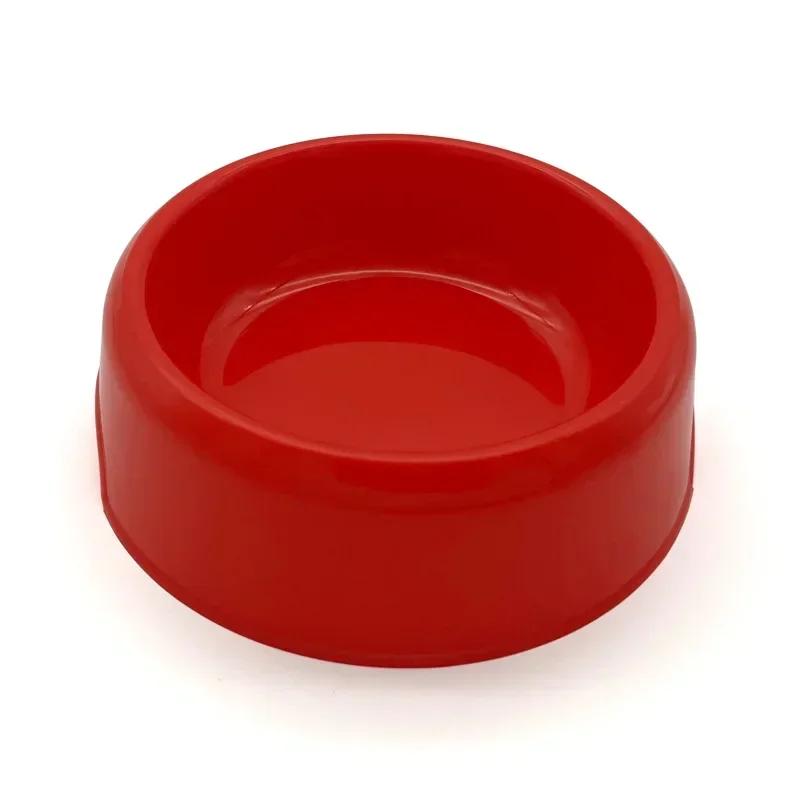 Solid Color Pets Plastic Dog Bowl Cat Food Bowl Round Single Thickened Eco-Friendly Dog Bowl Pet Supplies Dog Accessories