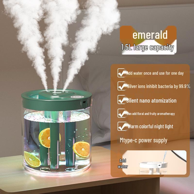 Silent Large-Mist Portable Humidifier and Aroma Diffuser for Bedroom and Dormitory