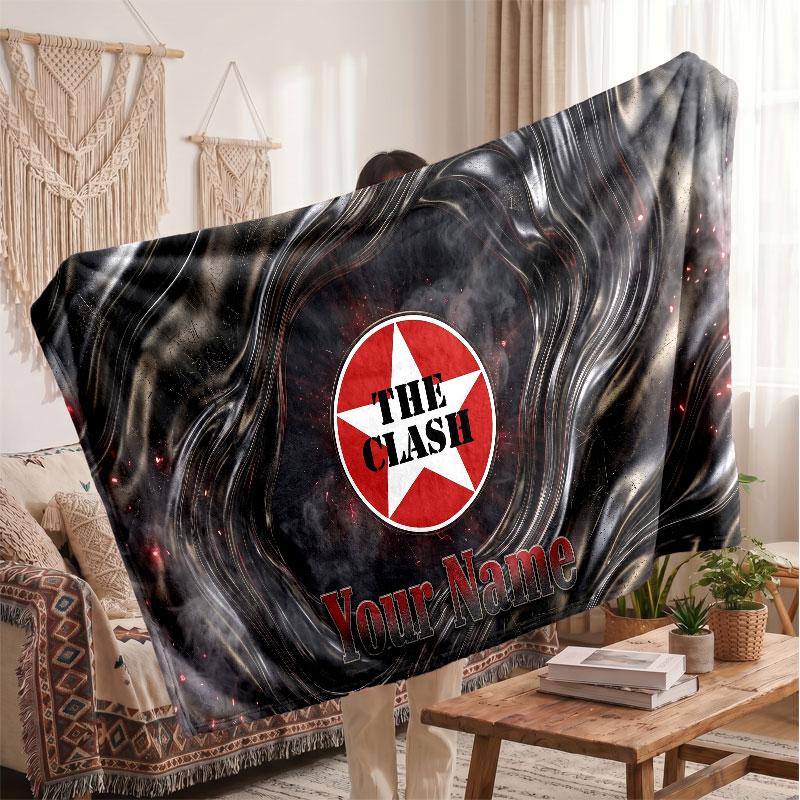 The Cure Flannel Blanket, Custom Name Text Personalized Soft Throw Blanket Home Decor Gift