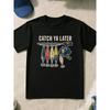 European Sizes Boys' Youth T-Shirt, "Catch Ya Later Fishing Lure" Print, Fishing Enthusiast Outdoor Hardcore Fishing Design Tee
