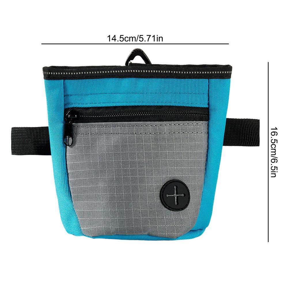 

Dog Treat Pouch Magnetic Closure Puppy Training Waist Bag Puppies Goodie Treat Pouch With Waist Belt For Behavior Aids синий