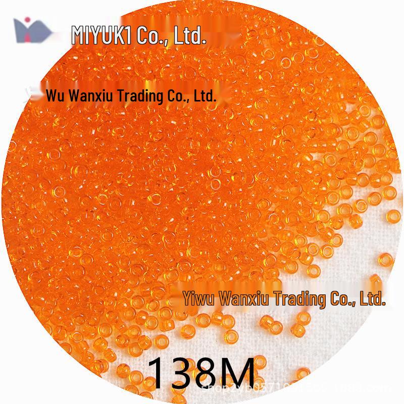 1.5mm Transparent Miyuki Glass Seed Beads for DIY Hairpins, Embroidery, and Bracelet Crafting.