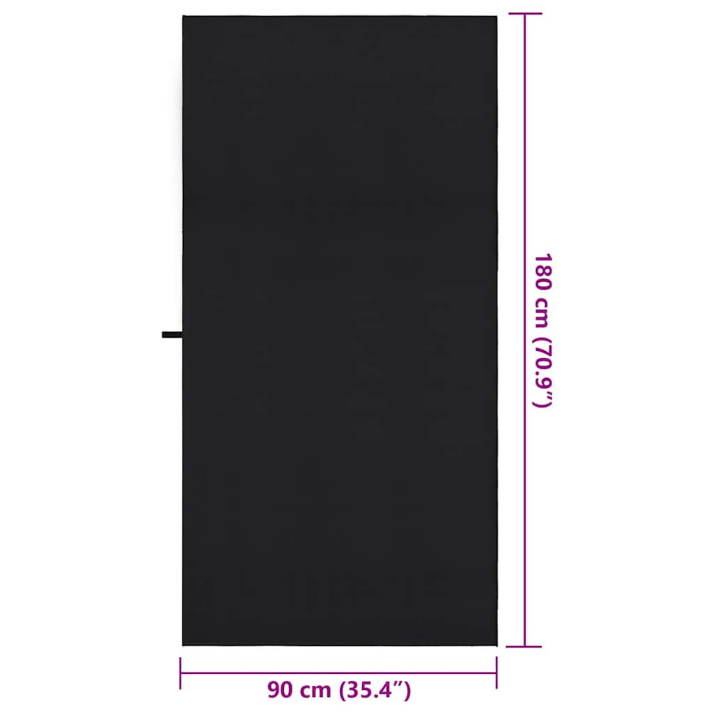 Sports Towels 2 Pcs Black 180 X 90 Cm