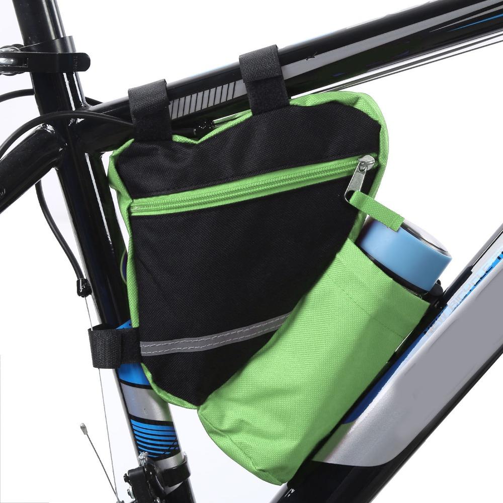 Easy Mount Bike Frame Bag Portable Bike Triangle Frame Bag  Cycling Accessory зелёный