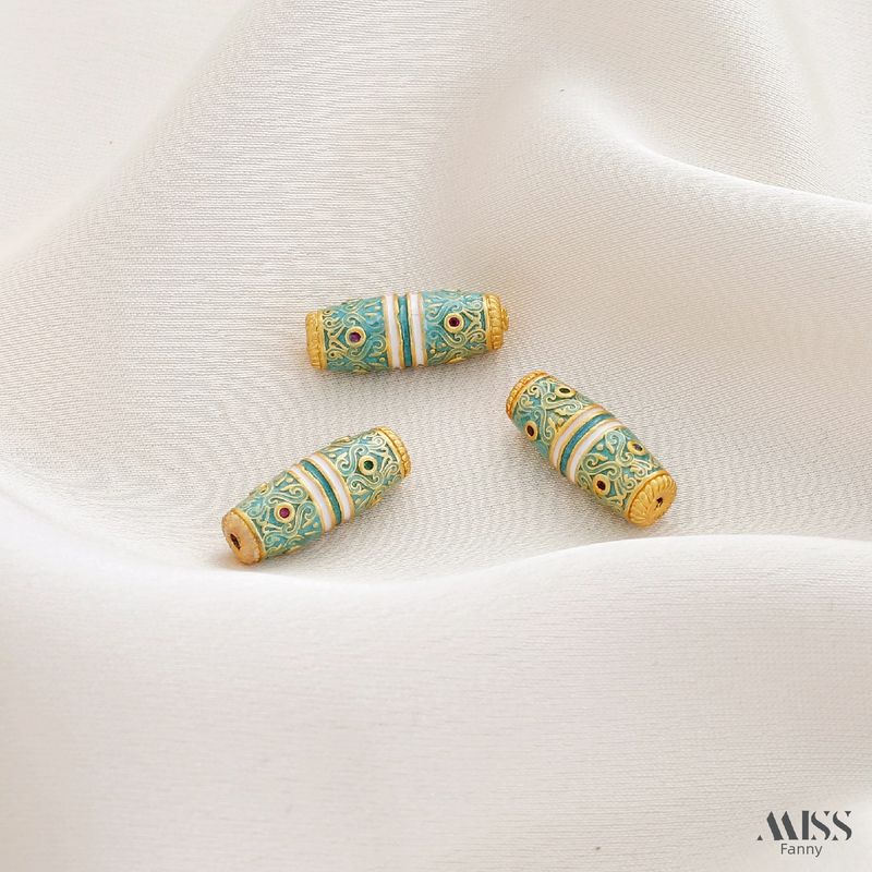 

Burning Blue Color Retaining Butterfly Spacer Beads Zachilam Tibet Beads Barrel Beads DIY Carrying Strap Bracelet Necklace String Ornament Accessories 6.5 × 17mm Lake Blue Sky beads barrel beads 1